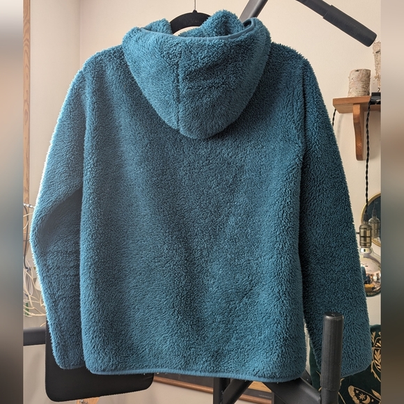 Eddie Bauer Teal Green Fleece Cozy Hoodie Full Zip Size XS - EUC - Picture 2 of 3